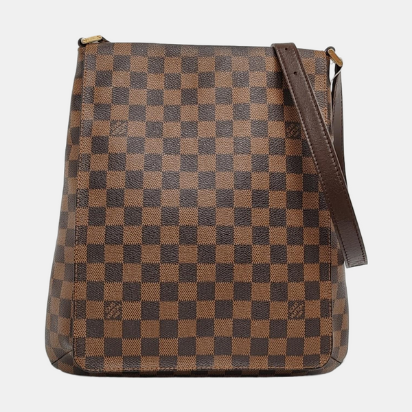 MUSETTE TANGO Damier Ebene Coated Canvas Brown
