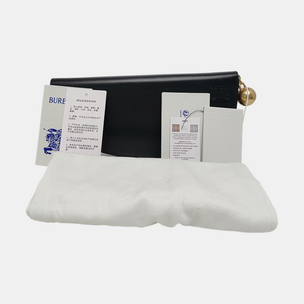 SHIELD Large Lambskin Black Wallet