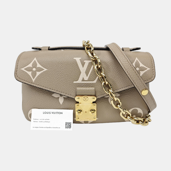 MÉTIS EAST WEST Monogram Calfskin Gray