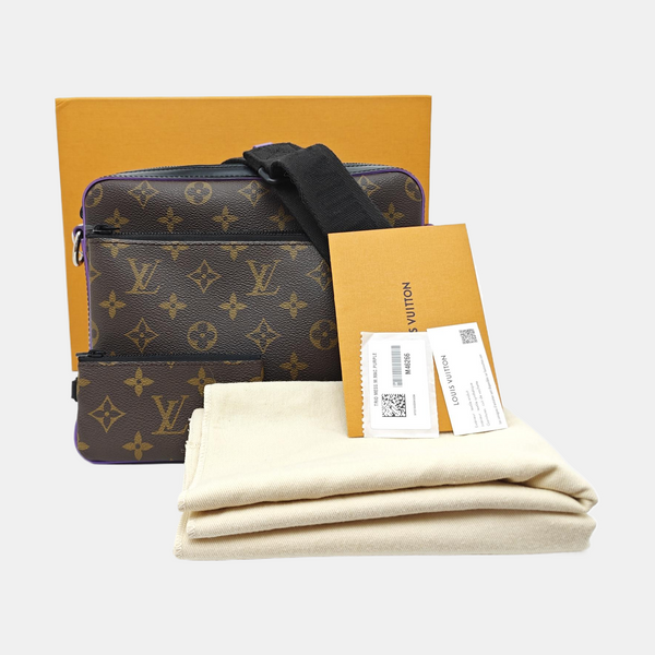 TRIO Monogram Coated Canvas Brown