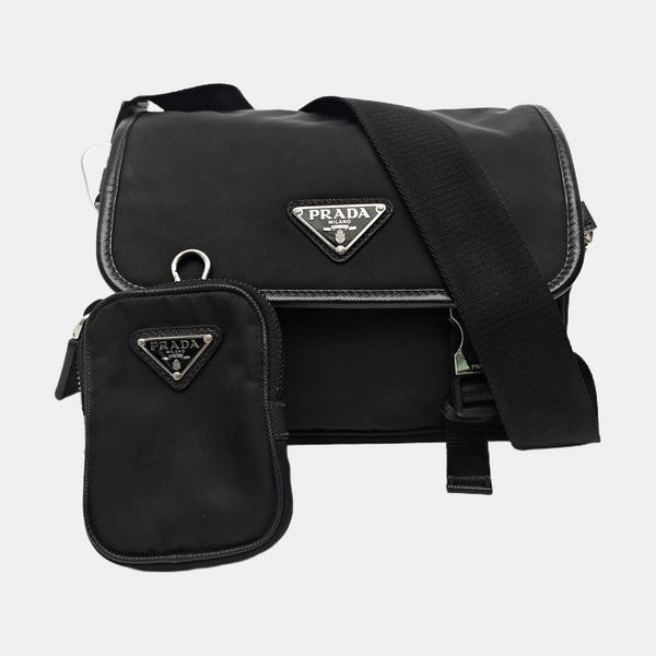 Nylon Shoulder Bag Black