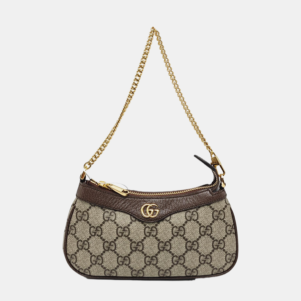Ophidia Mini Monogram Coated Canvas Beige