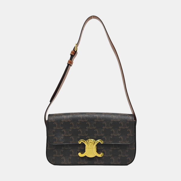 TRIOMPHE Small Coated Canvas Brown