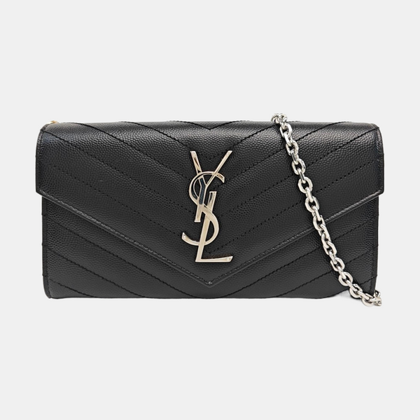 MONOGRAM Chevron Calfskin Black