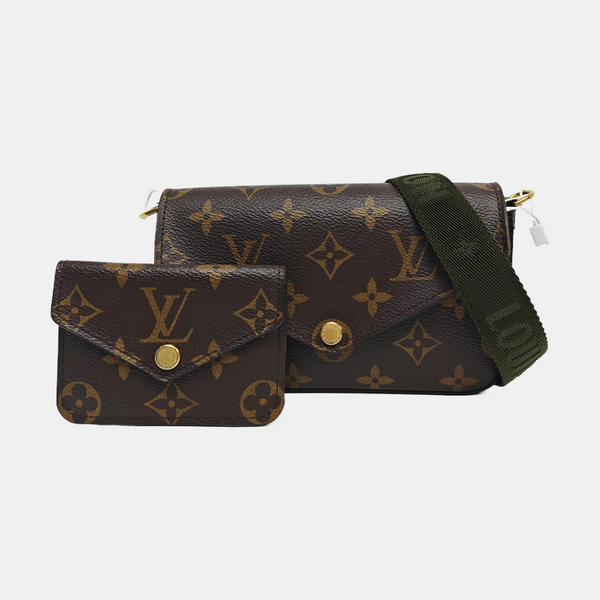 Authenticated pre-owned FÉLICIE Monogram Coated Canvas Brown - Crossbody Bag at Looply