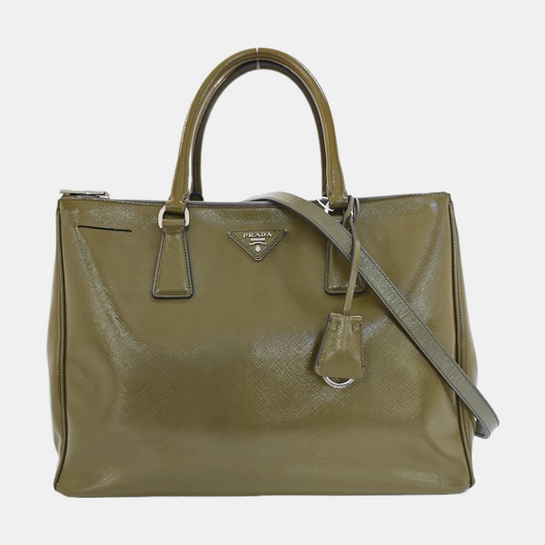 Saffiano Calfskin Tote Bag Large Green