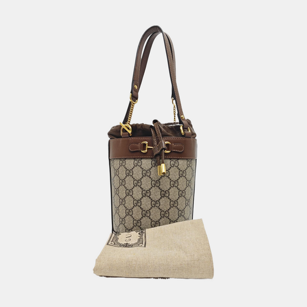 Horsebit 1955 Small Coated Canvas Beige