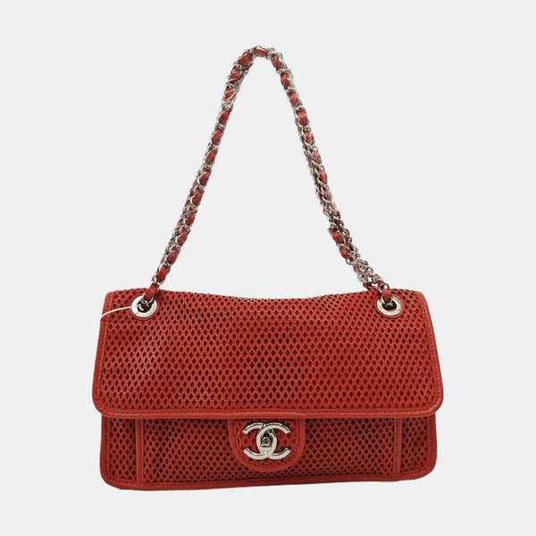 Lambskin Shoulder Bag Red