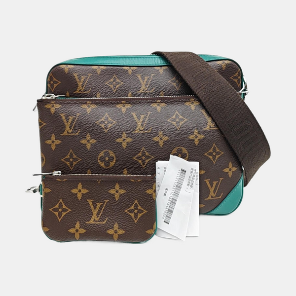 TRIO Monogram Coated Canvas Brown