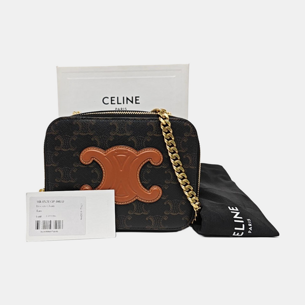 Authenticated pre-owned TRIOMPHE Quilted Coated Canvas Black - Shoulder Bag at Looply