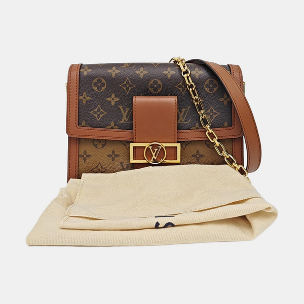 DAUPHINE MM Monogram Coated Canvas Brown