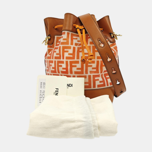 Authenticated pre-owned Mon Tresor Small Special Material Brown - Bucket Bag at Looply