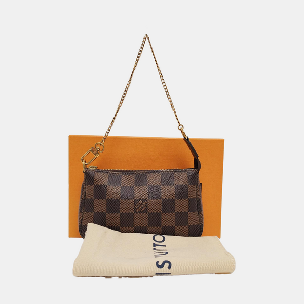 ACCESSOIRES Mini Damier Ebene Coated Canvas Brown