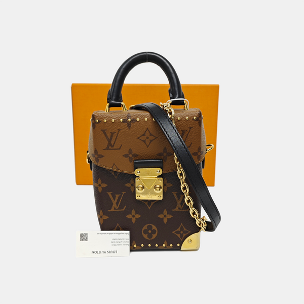CAMERA BOX Monogram Coated Canvas Brown