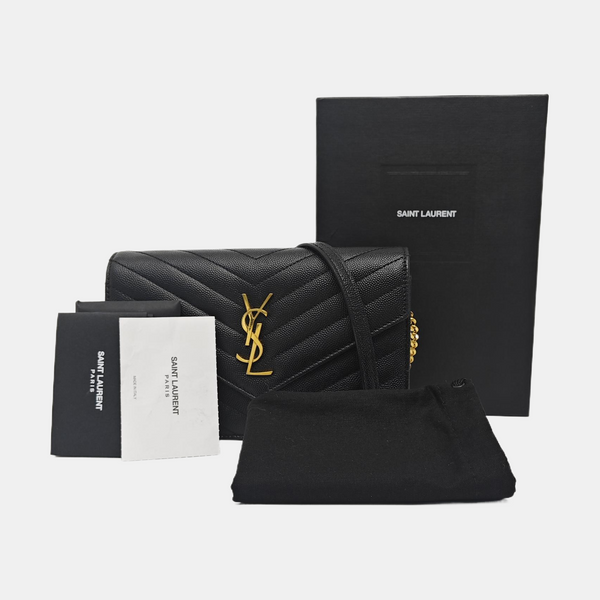 MONOGRAM WOC Chevron Calfskin Black