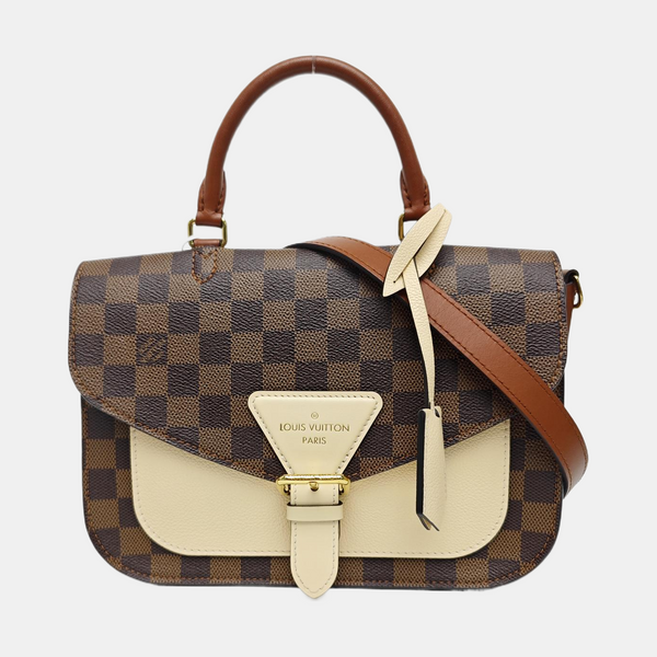 BEAUMARCHAIS Damier Ebene Coated Canvas Brown