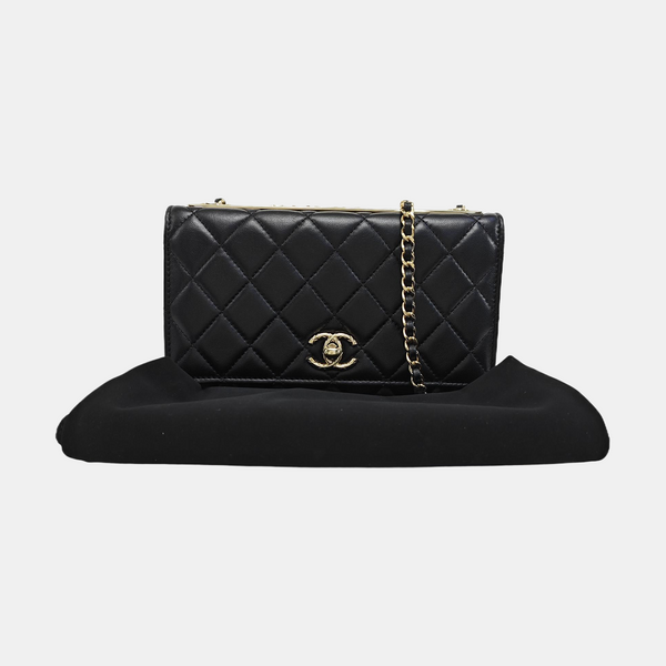 TRENDY CC WOC Quilted Lambskin Black