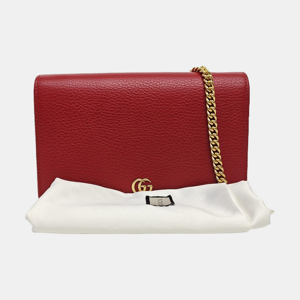 GG Marmont Mini Calfskin Red