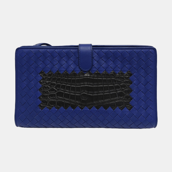 Lambskin Clutch Blue