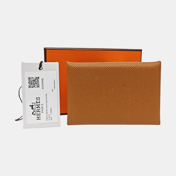 Calvi Epsom Brown Card Holder