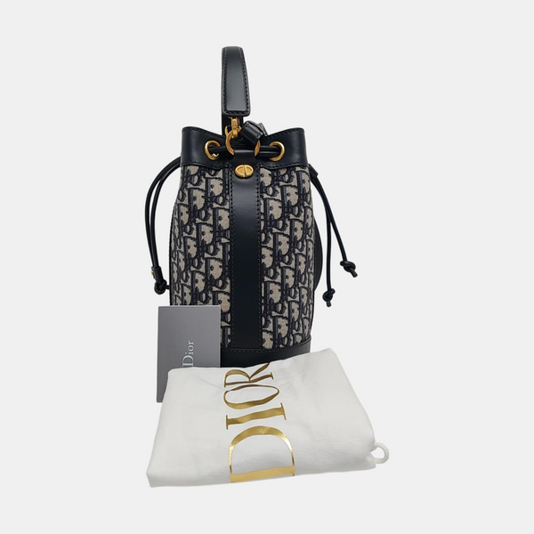 Oblique Canvas Backpack Small Blue
