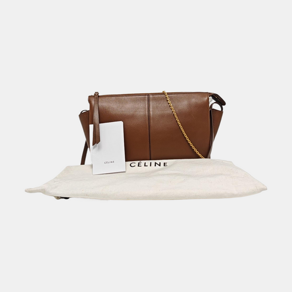 TRI FOLD Calfskin Brown