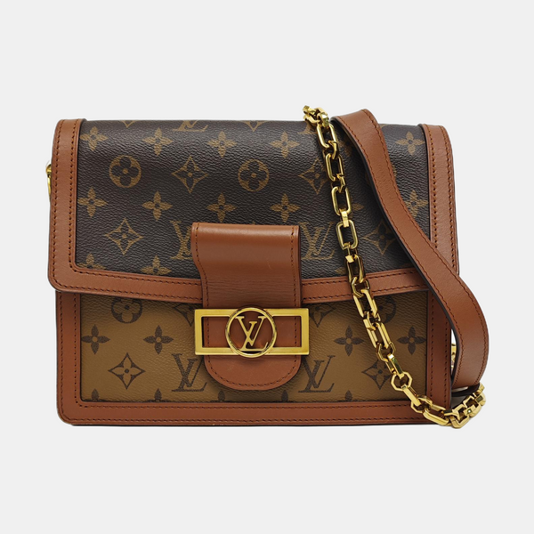 DAUPHINE MM Monogram Coated Canvas Brown