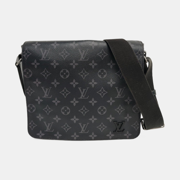 DISTRICT PM Monogram Coated Canvas Black
