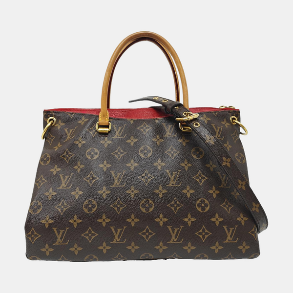 PALLAS MM Monogram Coated Canvas Brown