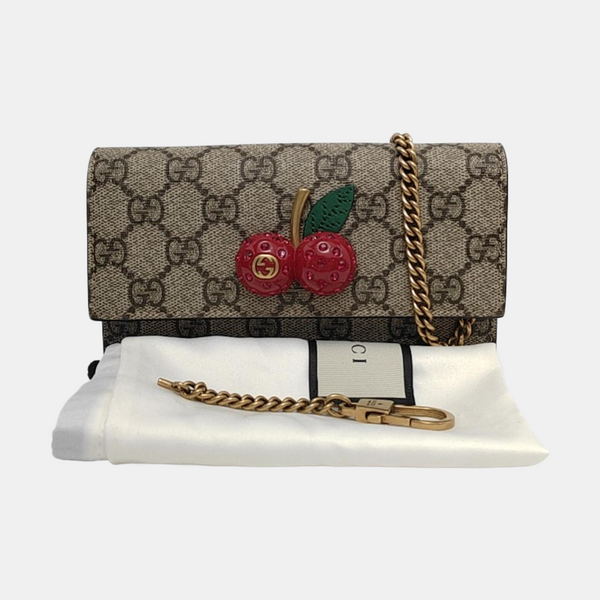 GG Supreme Mini Monogram Coated Canvas Beige