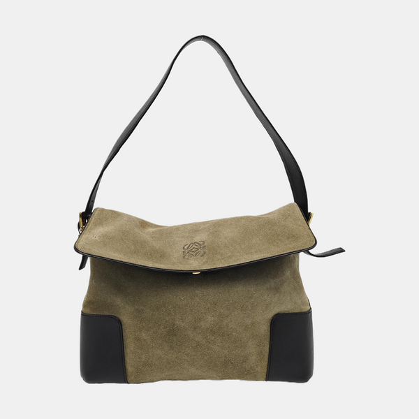Suede Shoulder Bag Small Brown