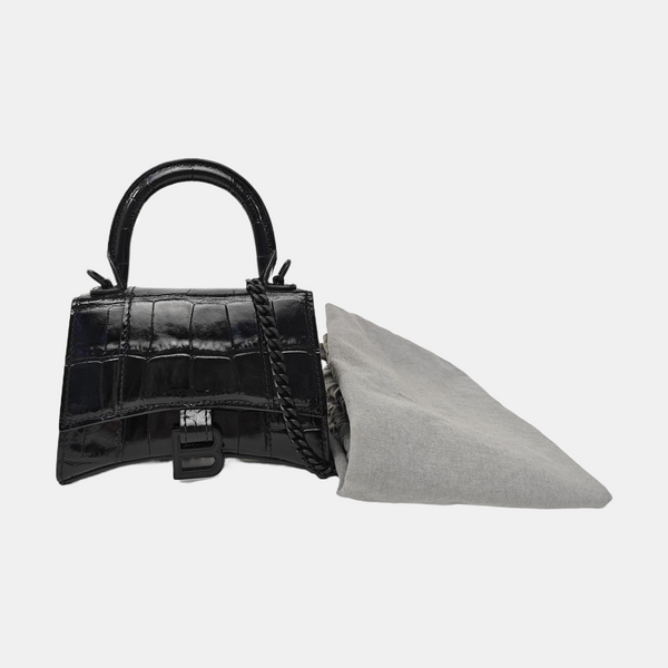 Hourglass Mini Calfskin Black