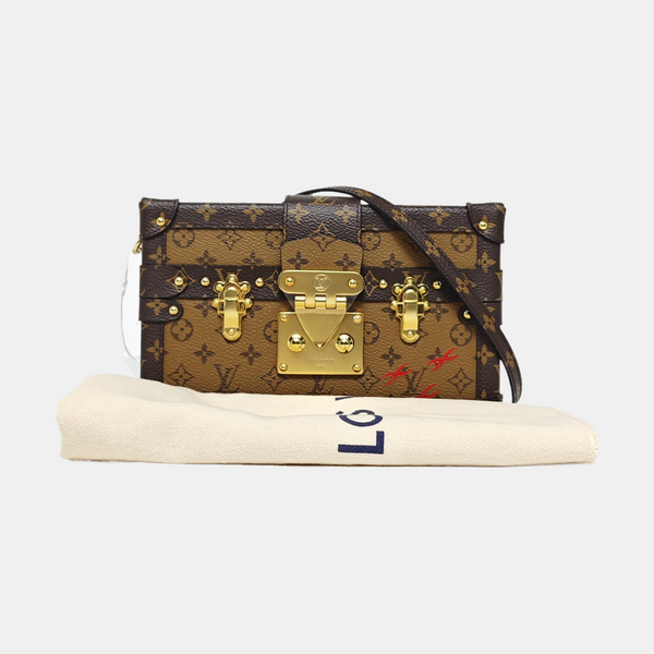 PETITE MALLE Monogram Coated Canvas Brown