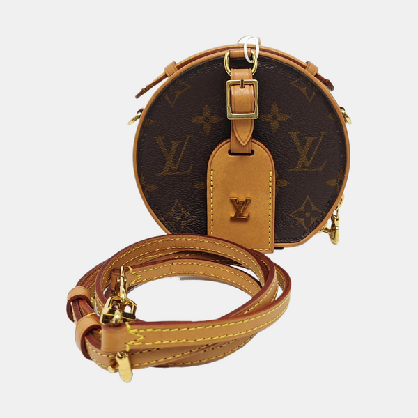 BOITE CHAPEAU Mini Monogram Coated Canvas Brown