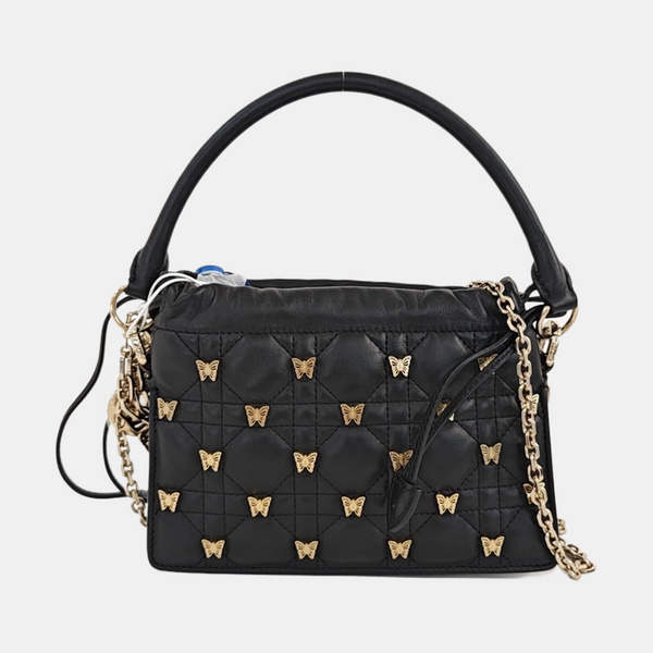 Lady Dior Milly Mini Cannage Lambskin Black