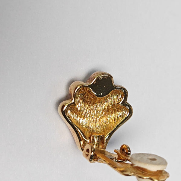 Metal Gold Clip On Earrings