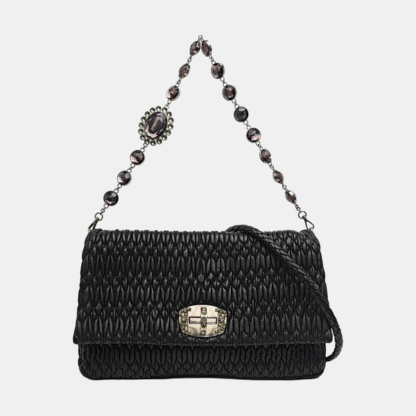 Crystal Lambskin Black