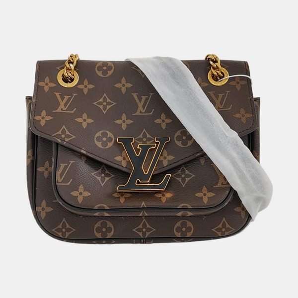 PASSY Monogram Coated Canvas Brown