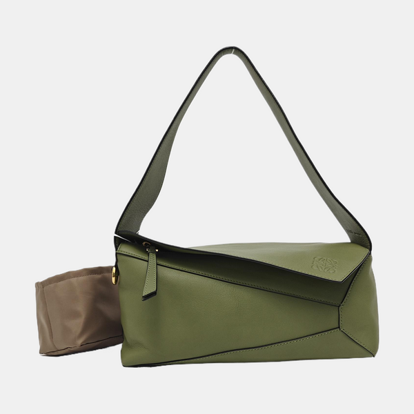 Puzzle Hobo Medium Calfskin Green