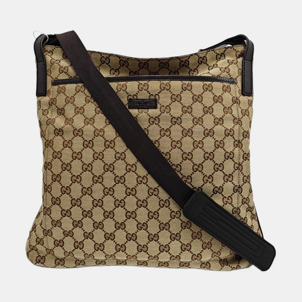 Monogram Canvas Shoulder Bag Beige