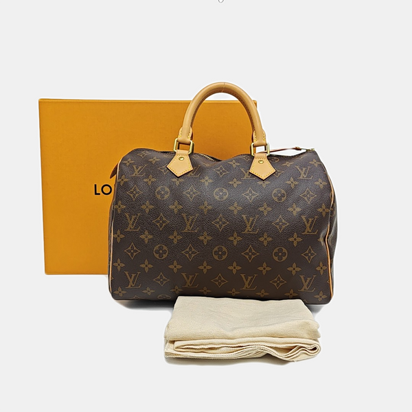 SPEEDY 30 Monogram Coated Canvas Brown