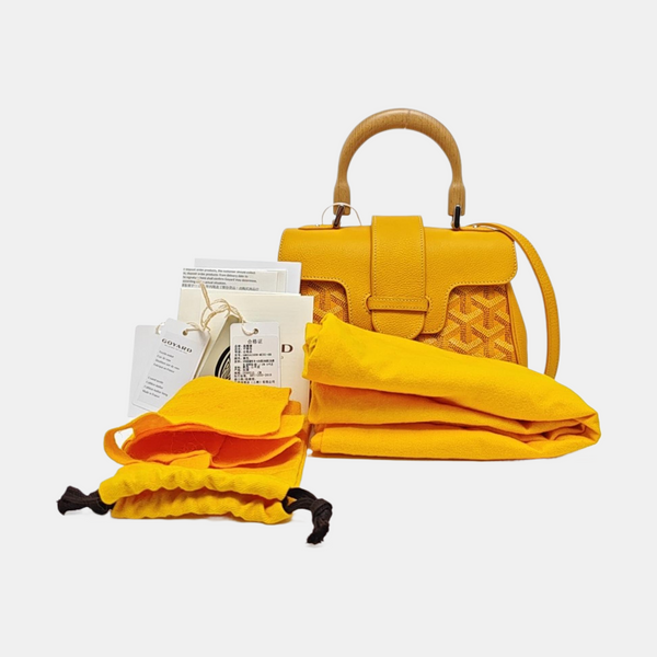 Authenticated pre-owned Saïgon Mini Coated Canvas Yellow - Shoulder Bag at Looply