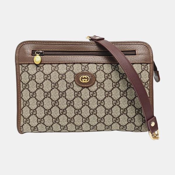 Ophidia Small Monogram Coated Canvas Beige