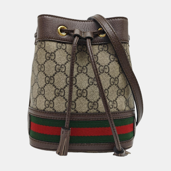 Ophidia Mini Monogram Coated Canvas Beige