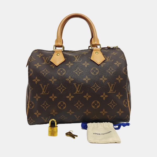 SPEEDY 25 Monogram Coated Canvas Brown