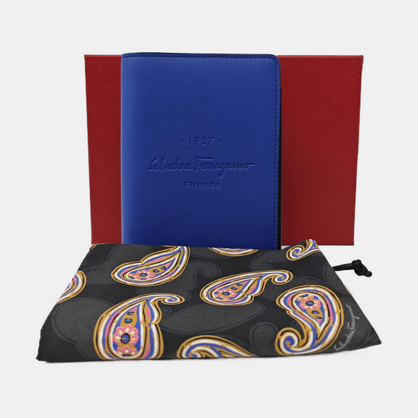 Ferragamo Studio Calfskin Blue Wallet