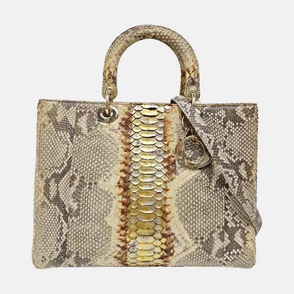 Lady Dior Large Python Multicolor