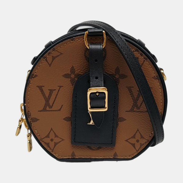 BOITE CHAPEAU Mini Monogram Coated Canvas Brown