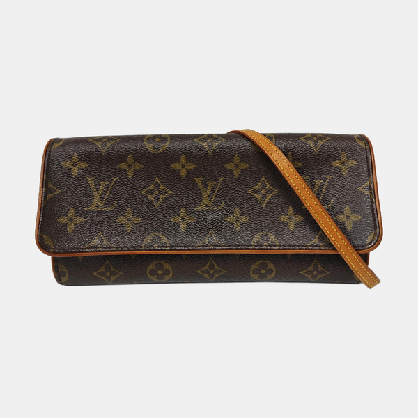 TWIN GM Monogram Coated Canvas Brown