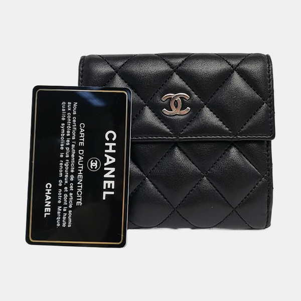 Quilted Lambskin Wallet Black